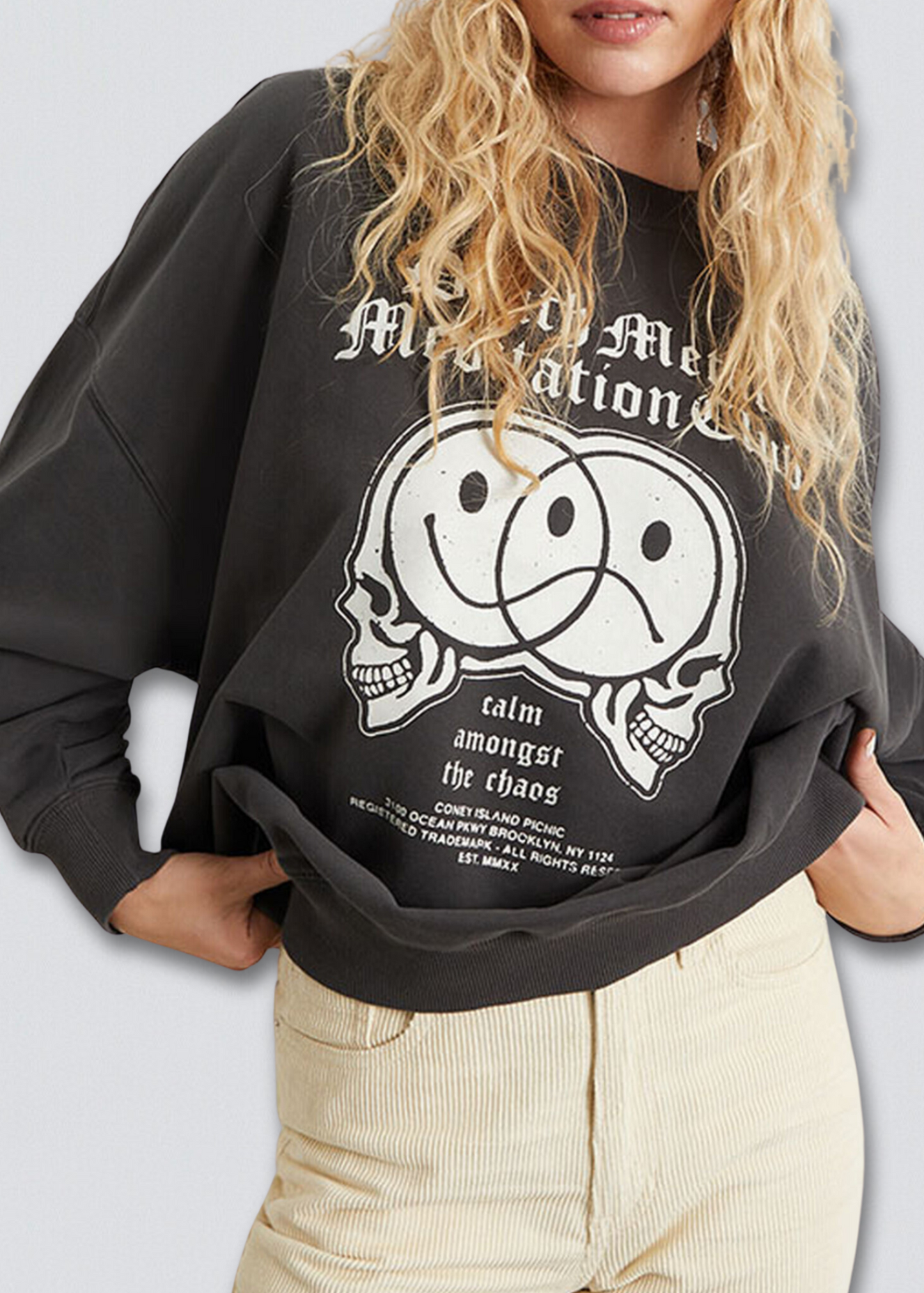 Death Metal Meditation Club Graphic Sweatshirt