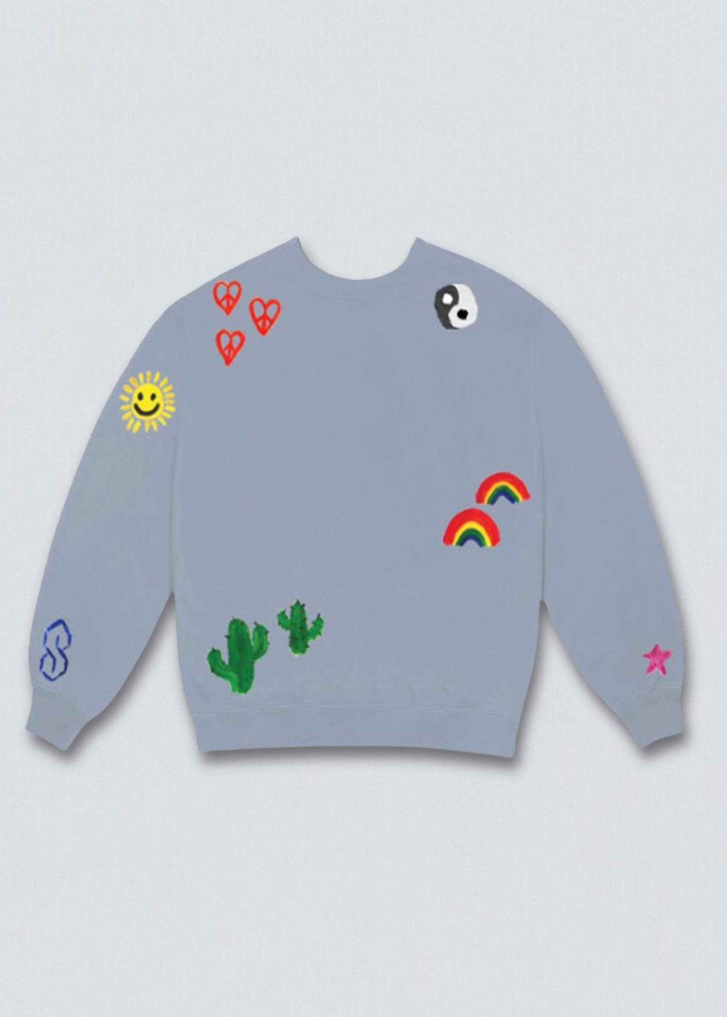 Art Doodles Puff Print Sweatshirt