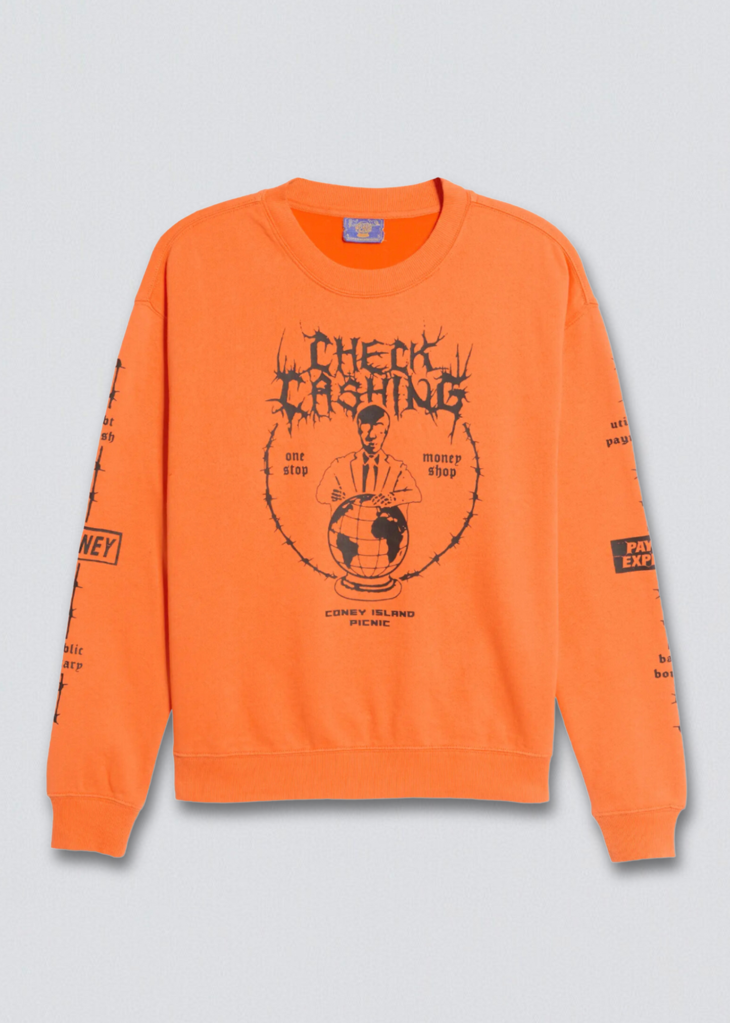 Check Cashing Graphic Sweatshirt