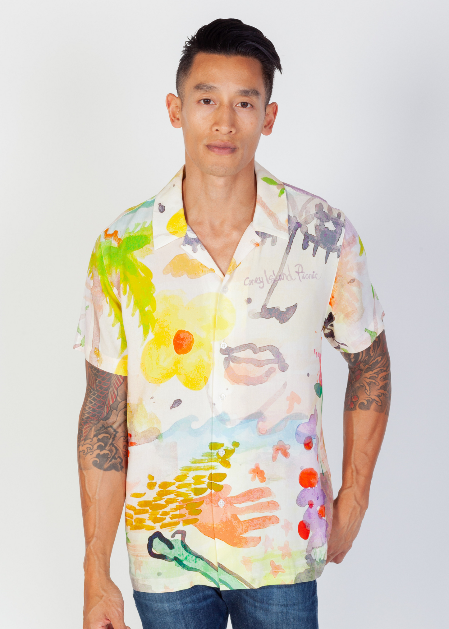 Tour Guide Watercolor Camp Shirt