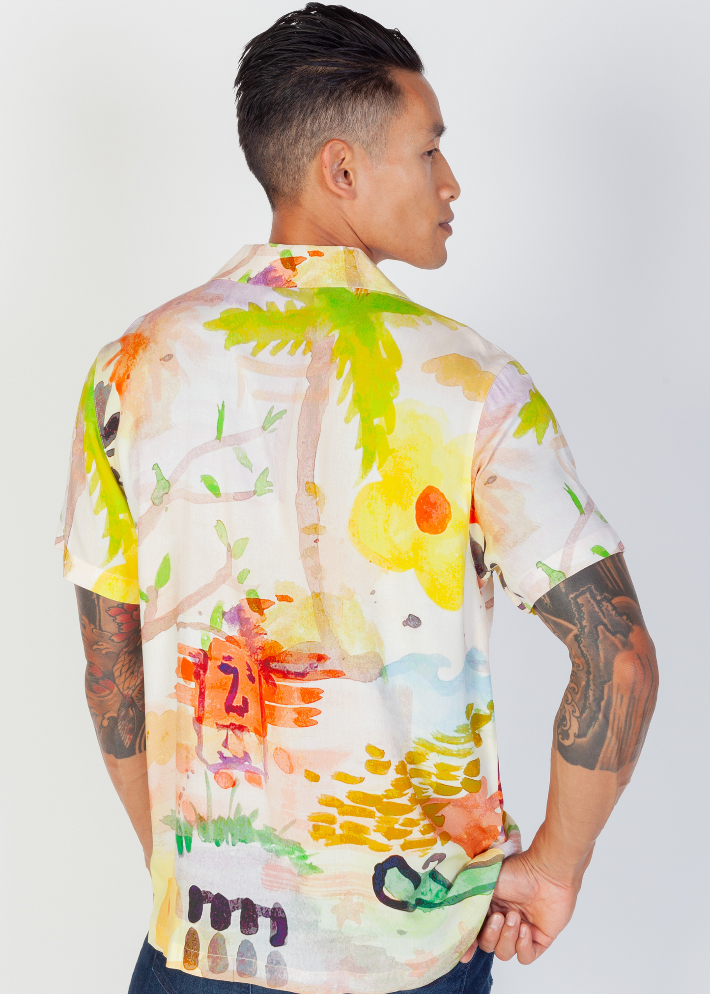 Tour Guide Watercolor Camp Shirt