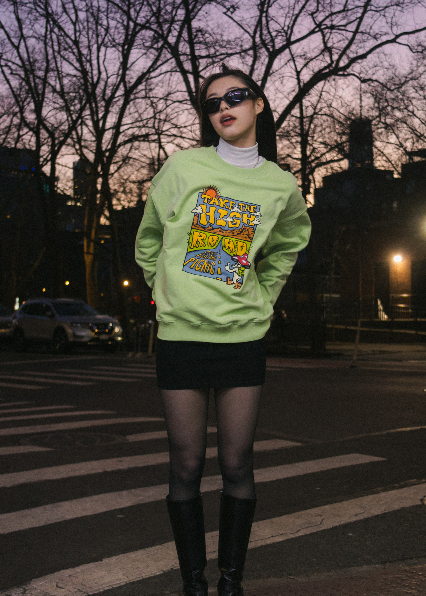 Take the High Road Graphic Sweatshirt