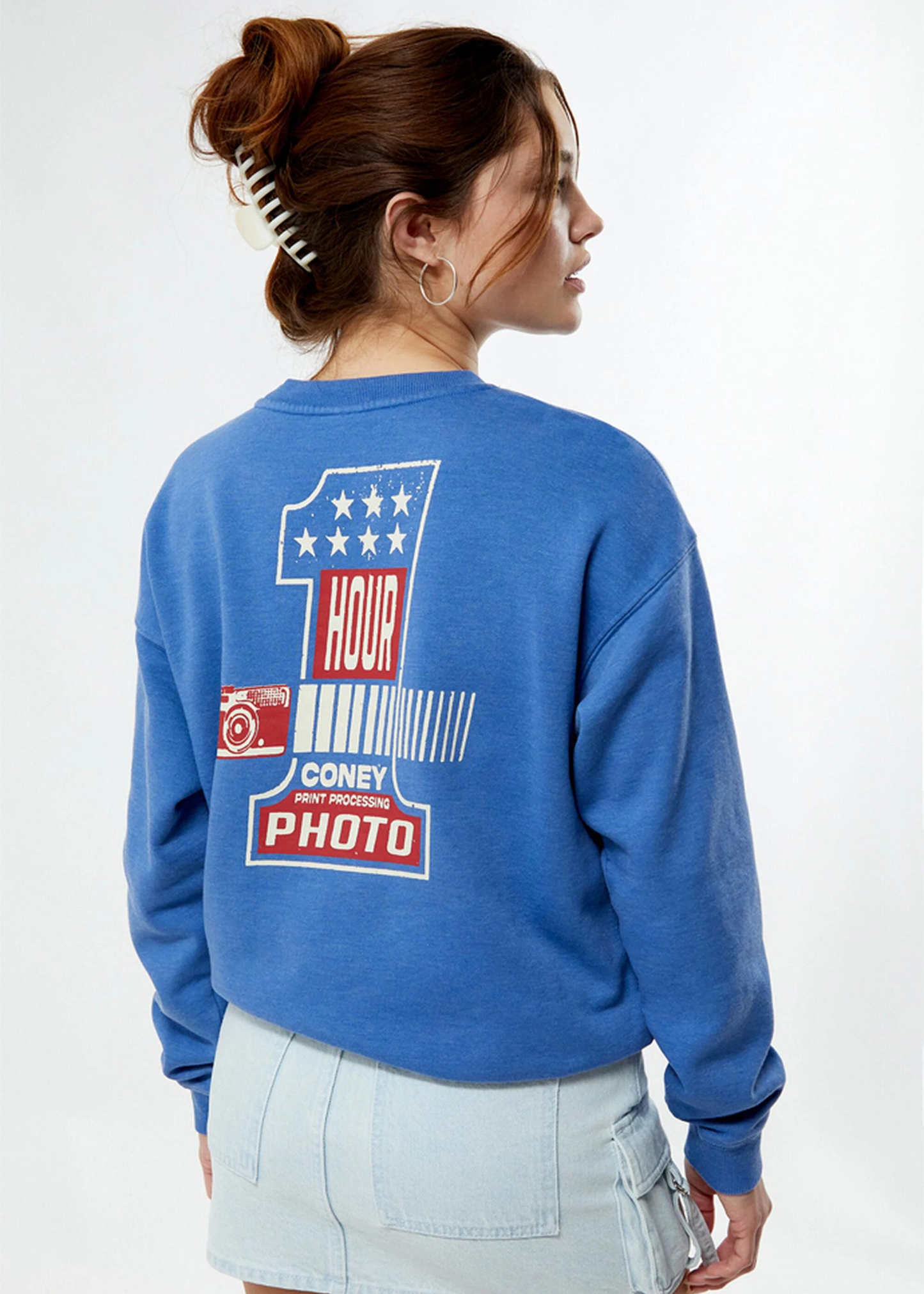 1 Hour Photo Graphic Crew Sweatshirt
