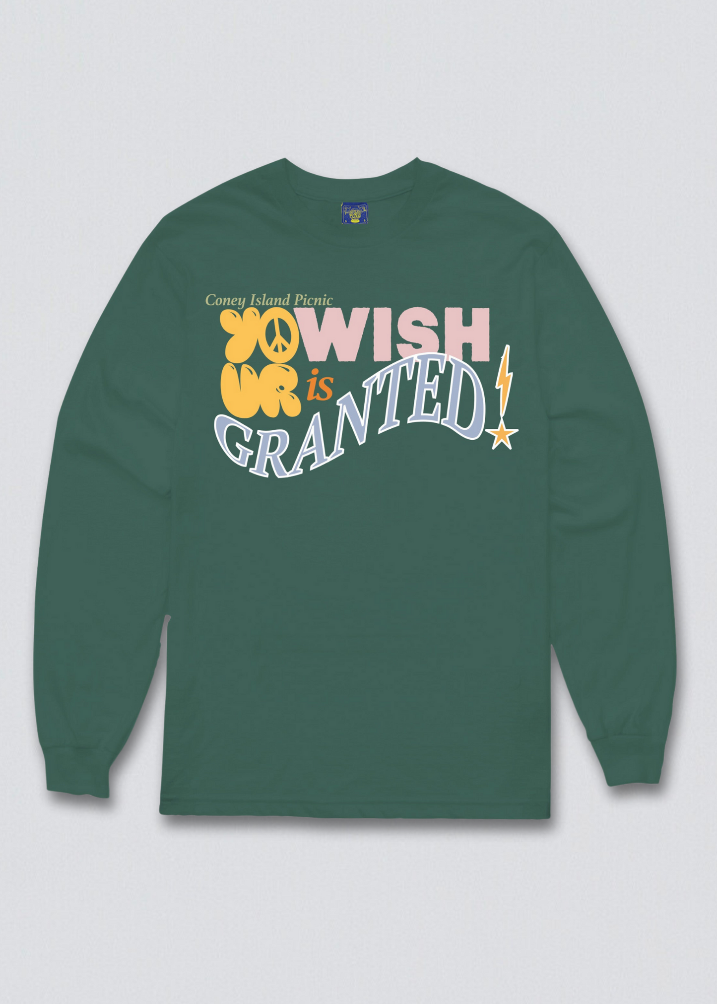 Wish Granted Puff Print Graphic Long Sleeve Tee