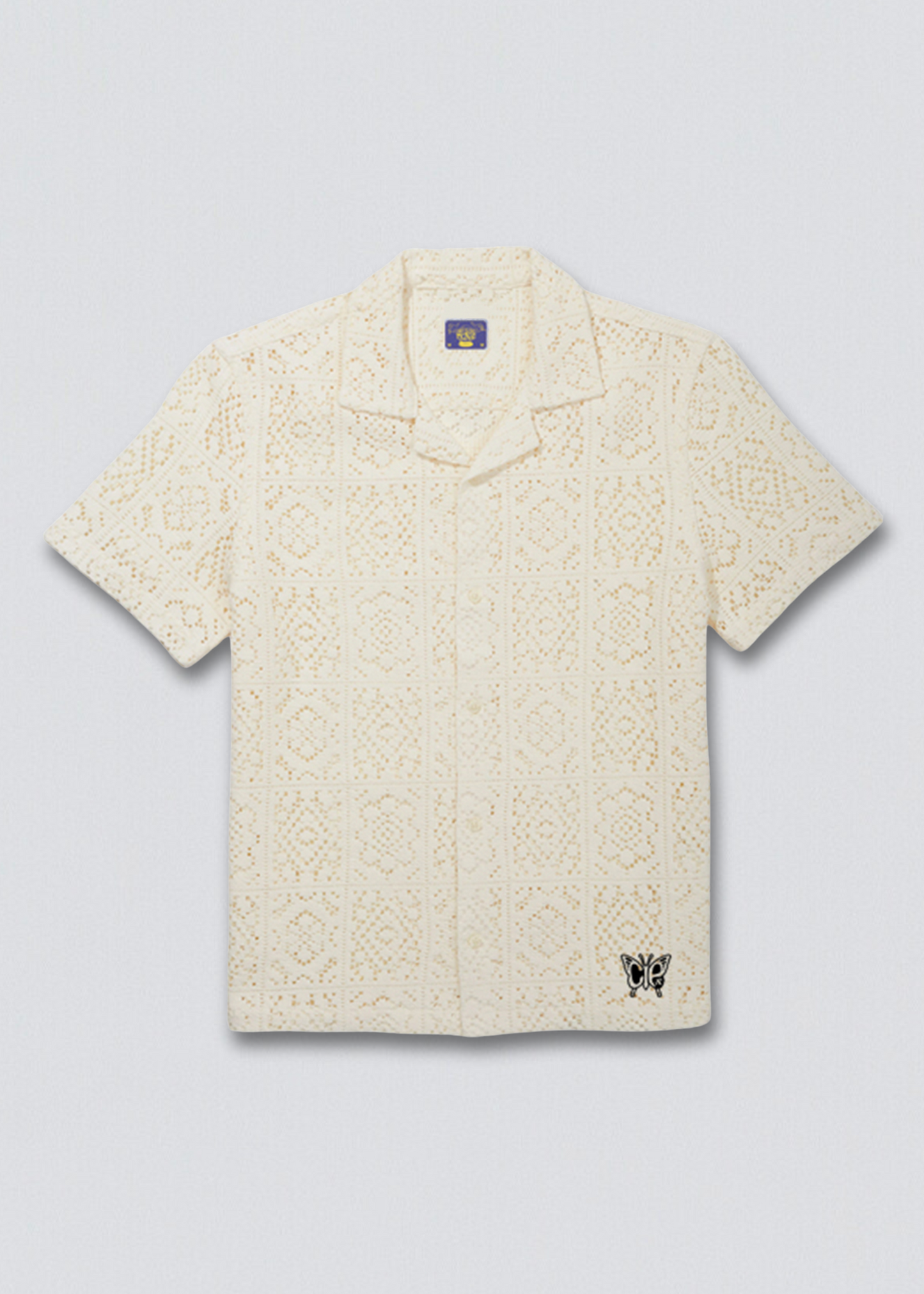 CIP Butterfly Crochet Camp Shirt