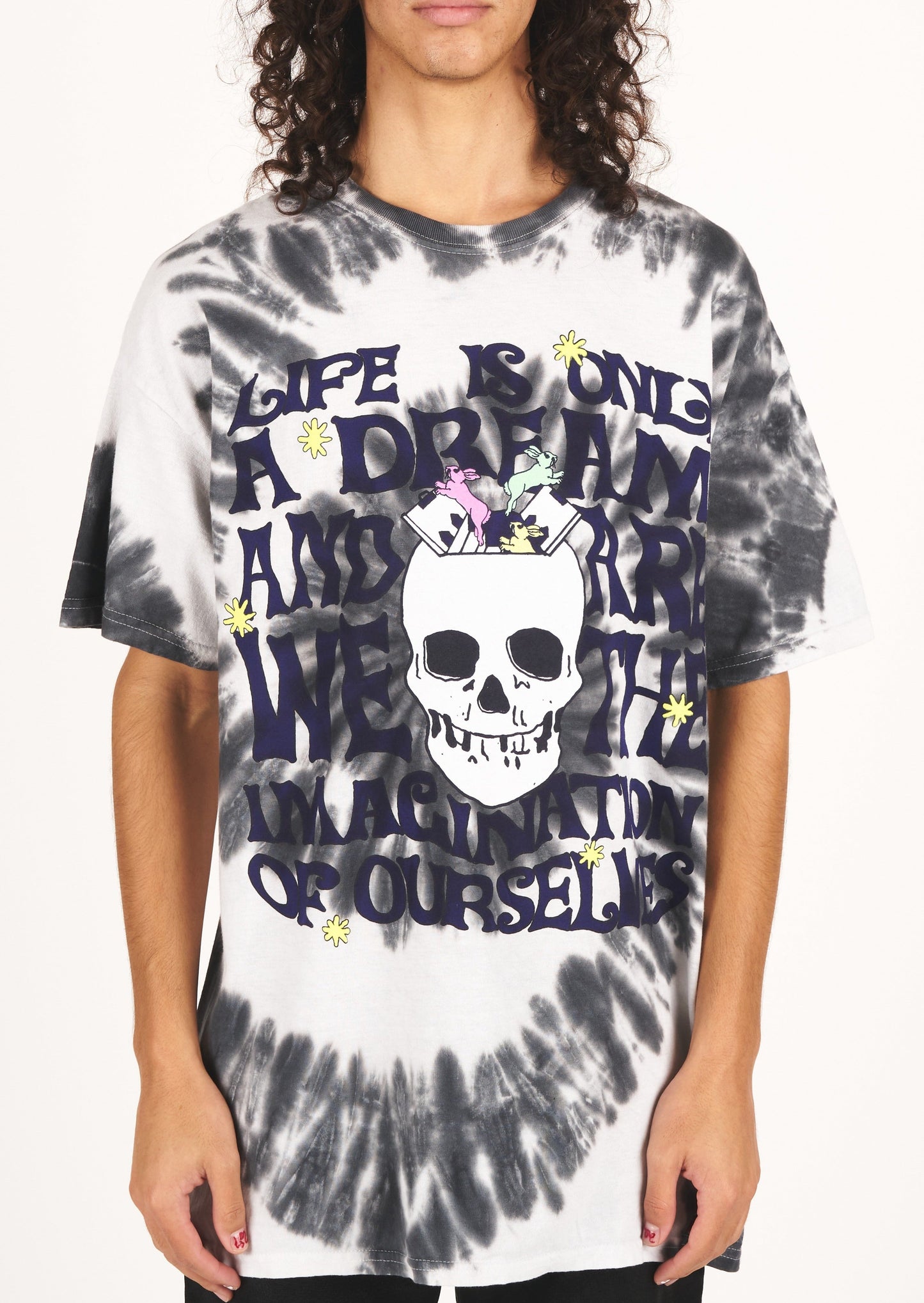 Life is a Dream Skull Tie-Dye Graphic Tee