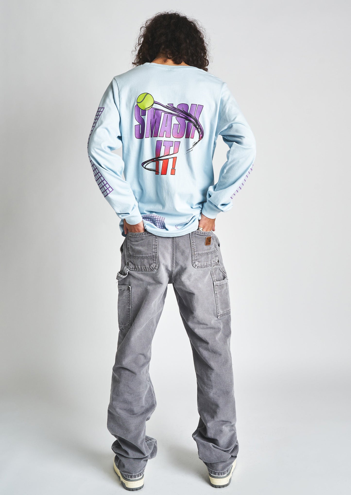 Smash It! Tennis Graphic Long Sleeve Tee