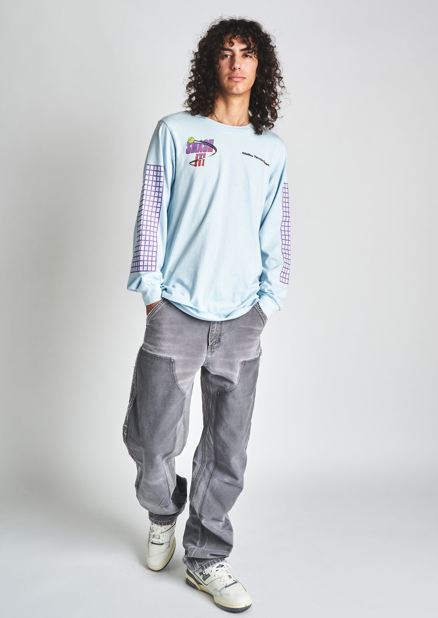 Smash It! Tennis Graphic Long Sleeve Tee