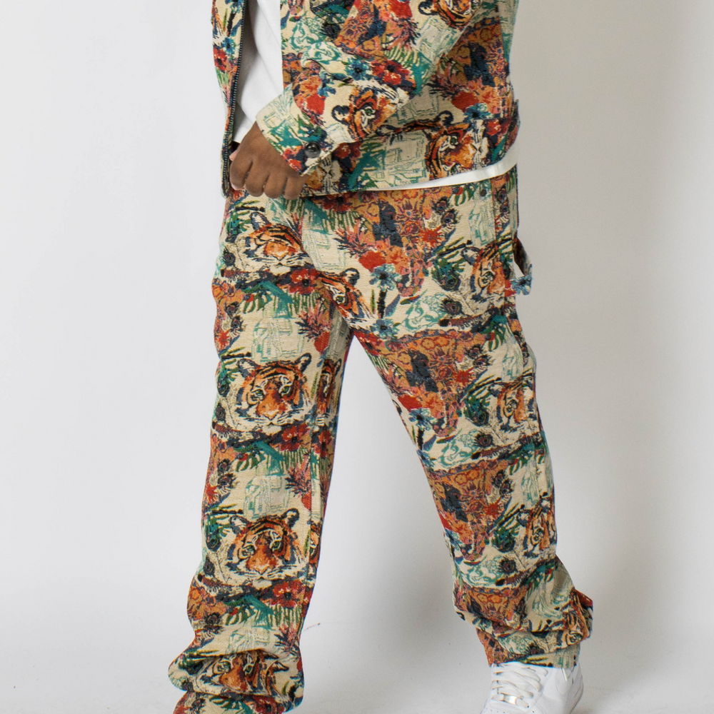 
                      
                        Tiger Jacquard Cargo Pant
                      
                    