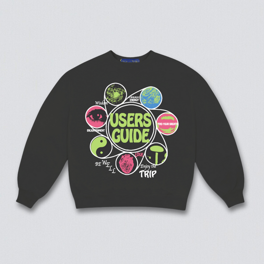 Users Guide Puff Print Graphic Sweatshirt