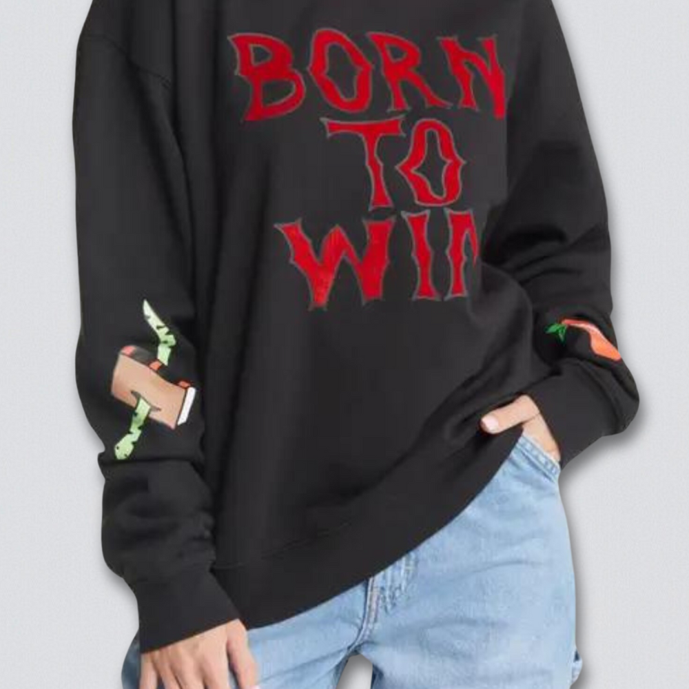 
                      
                        Born to Win Graphic Sweatshirt
                      
                    