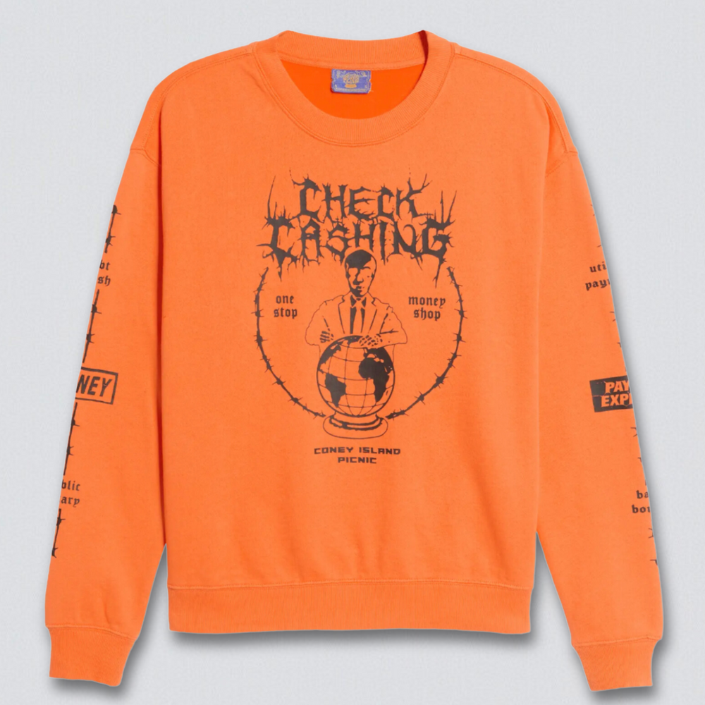 
                      
                        Check Cashing Graphic Sweatshirt
                      
                    