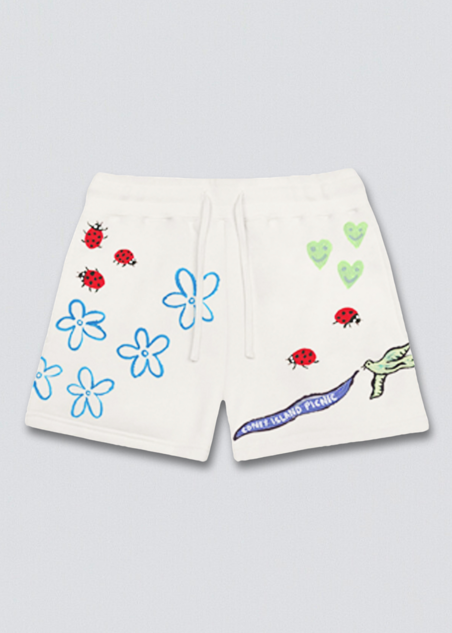 Summer Break Doodle Graphic Sweat Shorts