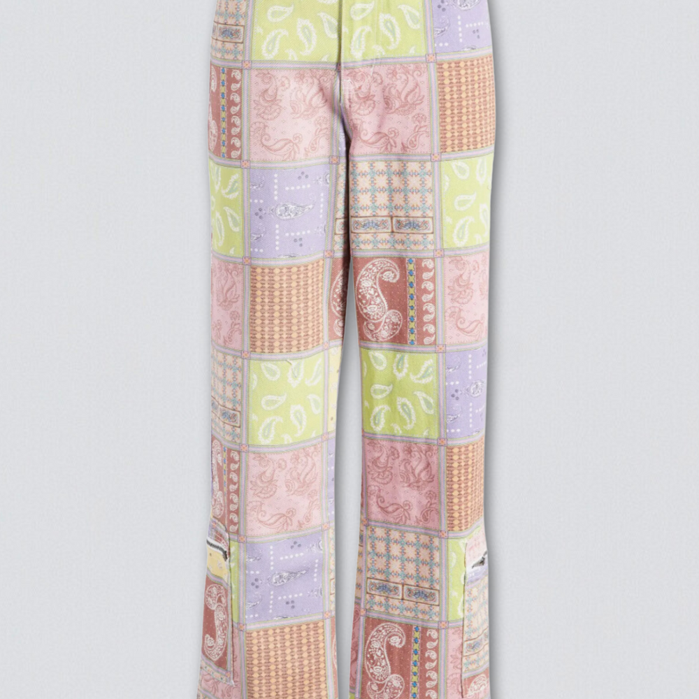 Y2K Patchwork Denim Cargo Pants