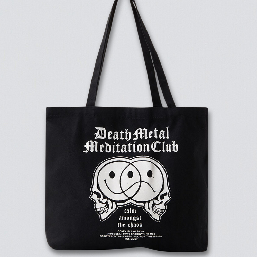 Death Metal Meditation Club Tote Bag