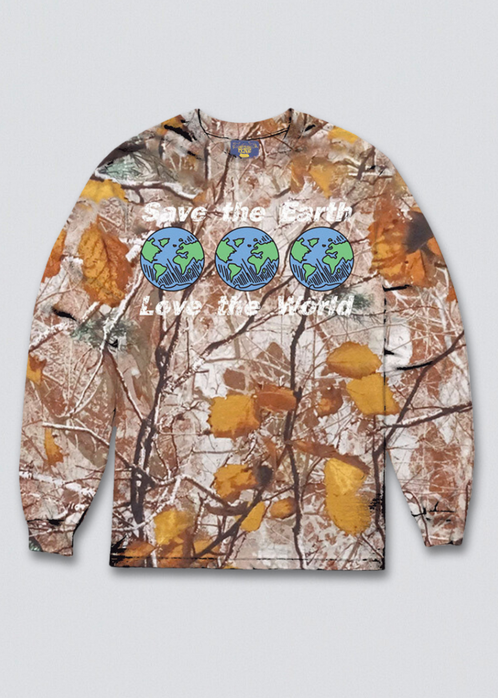 Save the Earth Camo Long Sleeve Tee