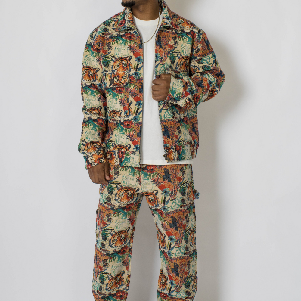 
                      
                        Tiger Jacquard Cargo Pant
                      
                    