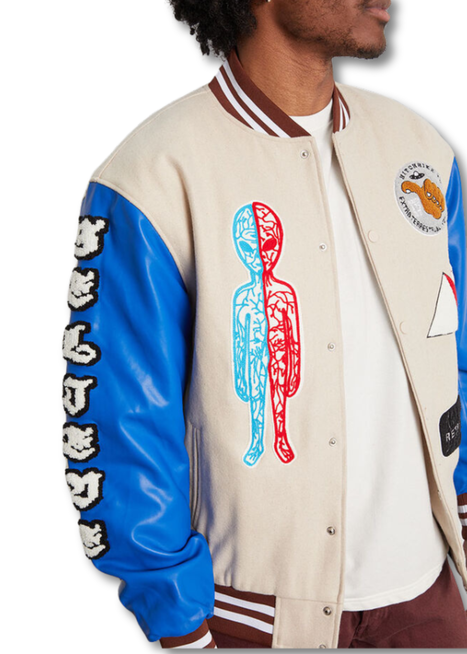 Graphic Jacket - Picnic Varsity Coney Believe Island Letterman -