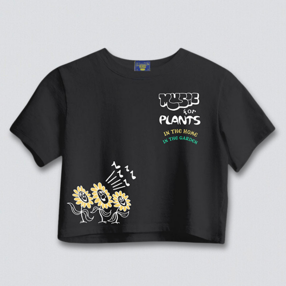 Music for Plants Cropped Boxy Tee