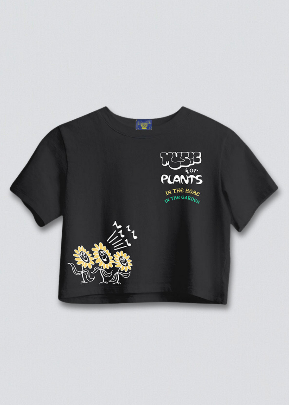 Music for Plants Cropped Boxy Tee