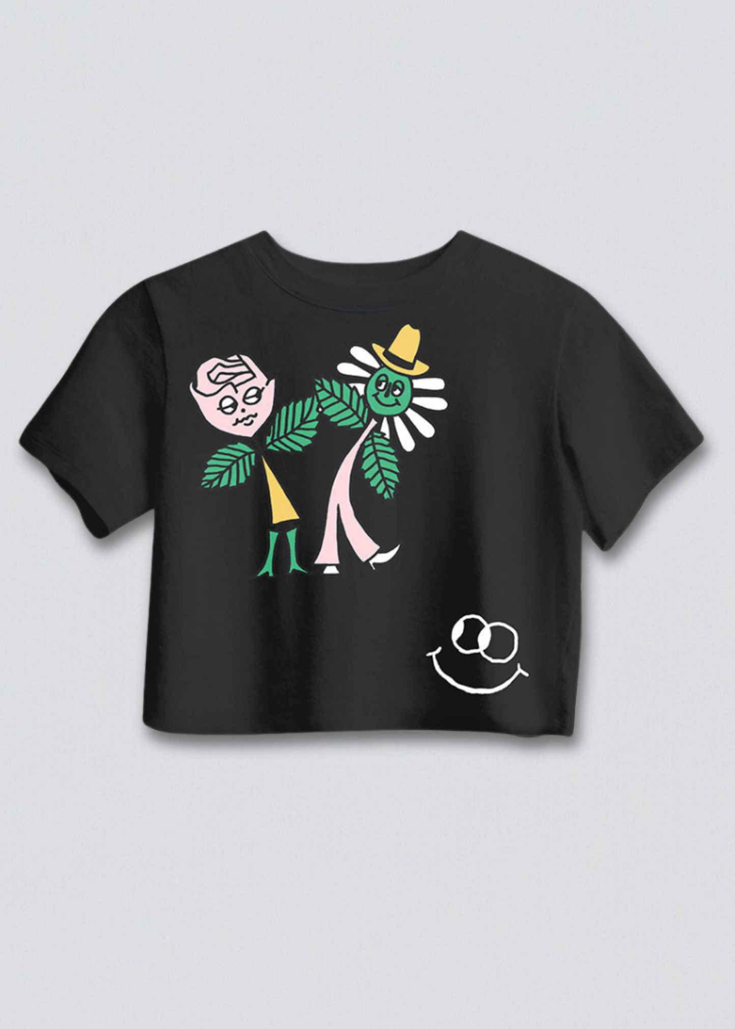 Music for Plants Cropped Boxy Tee