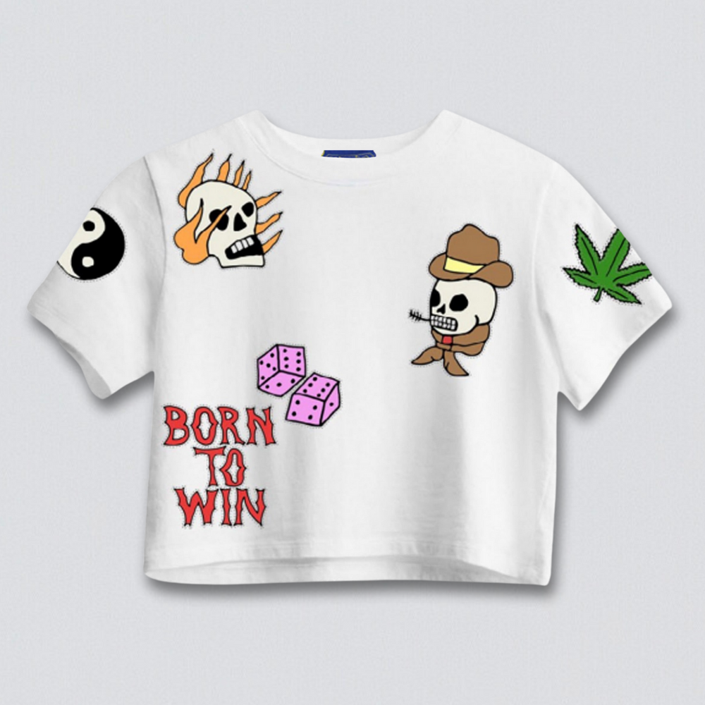 Born to Win Cropped Boxy Tee