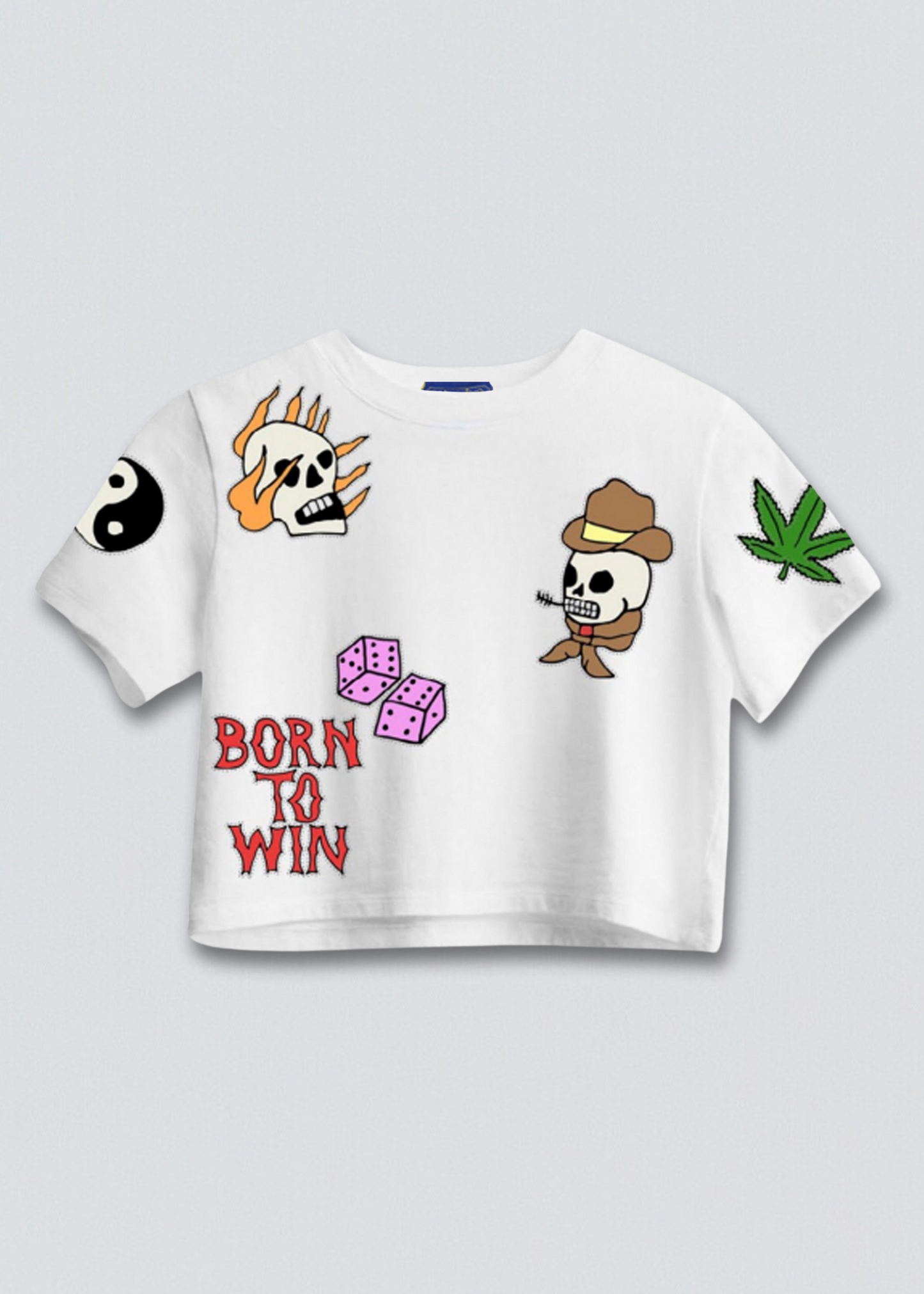 ★2024SS新作★BORN TO WIN★B X H CROP T-SHIRTS Born to Win Cropped Boxy Tee