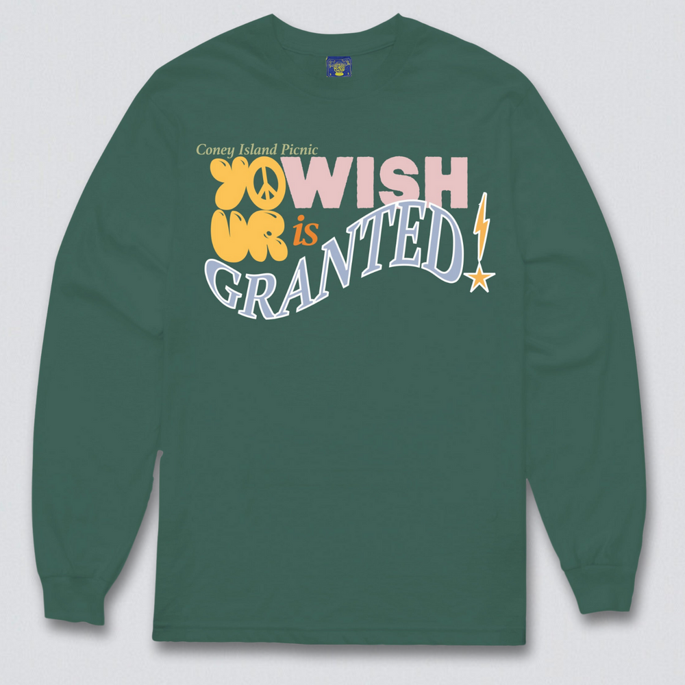 Wish Granted Puff Print Graphic Long Sleeve Tee