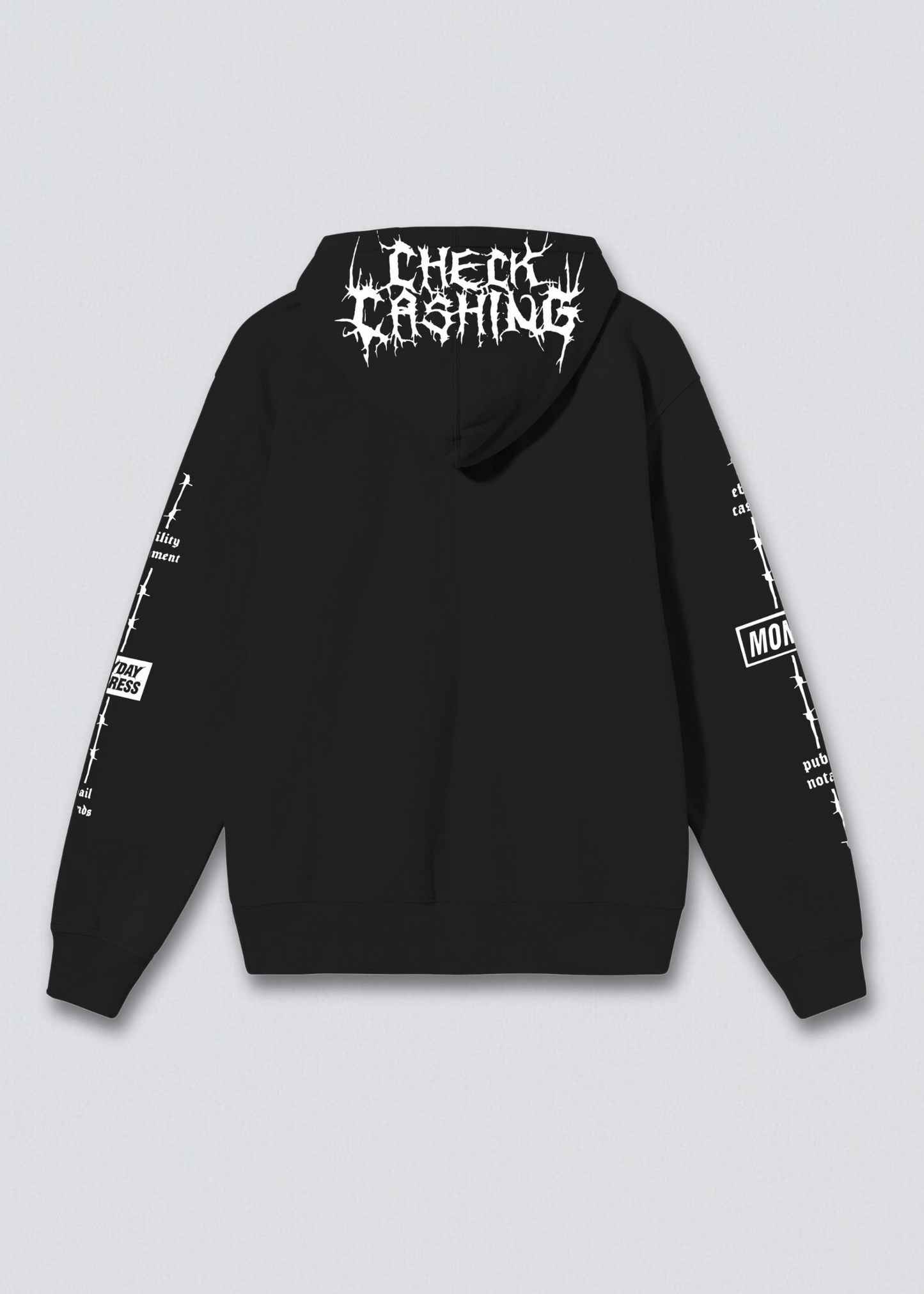 Check Cashing Graphic Zip Hoodie