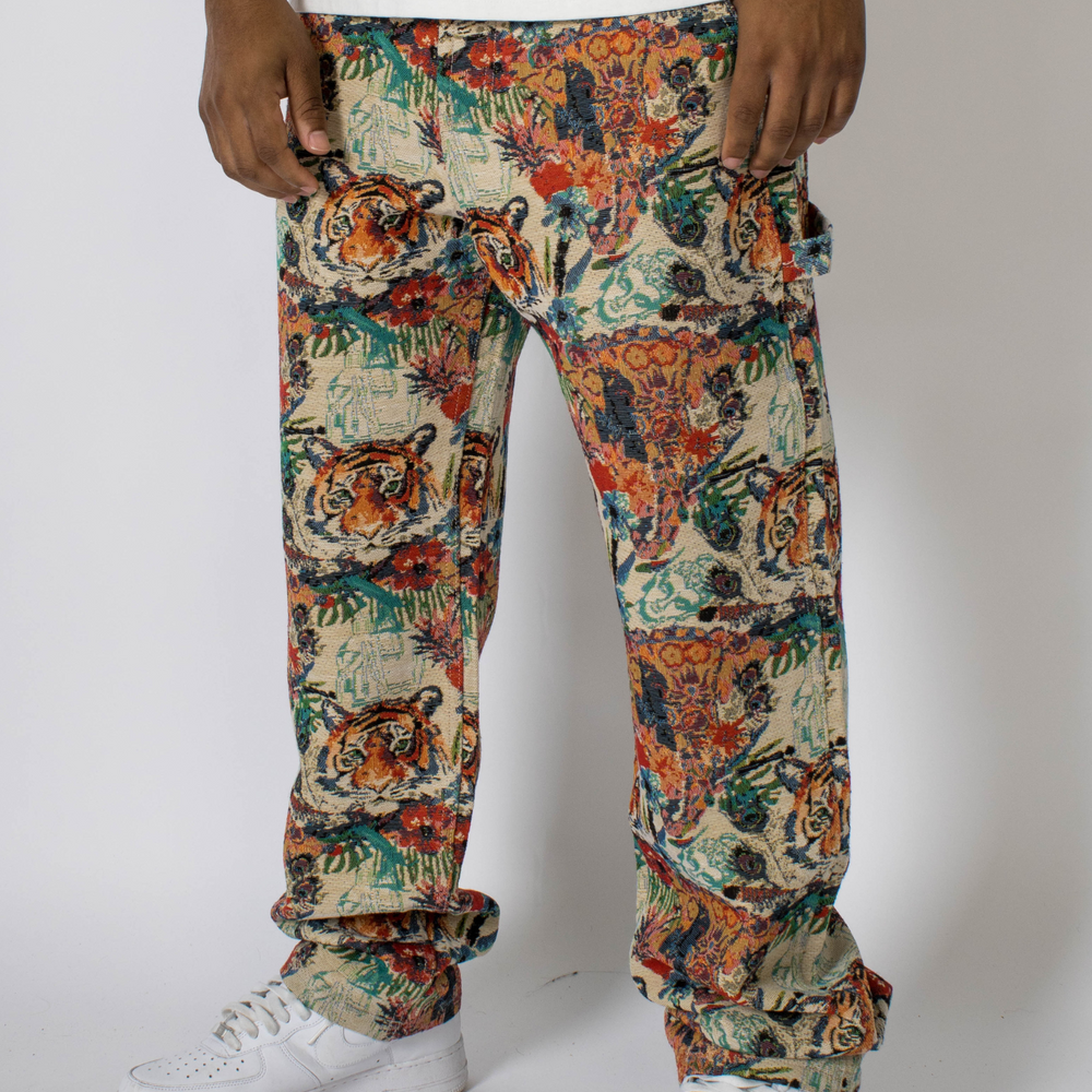 
                      
                        Tiger Jacquard Cargo Pant
                      
                    