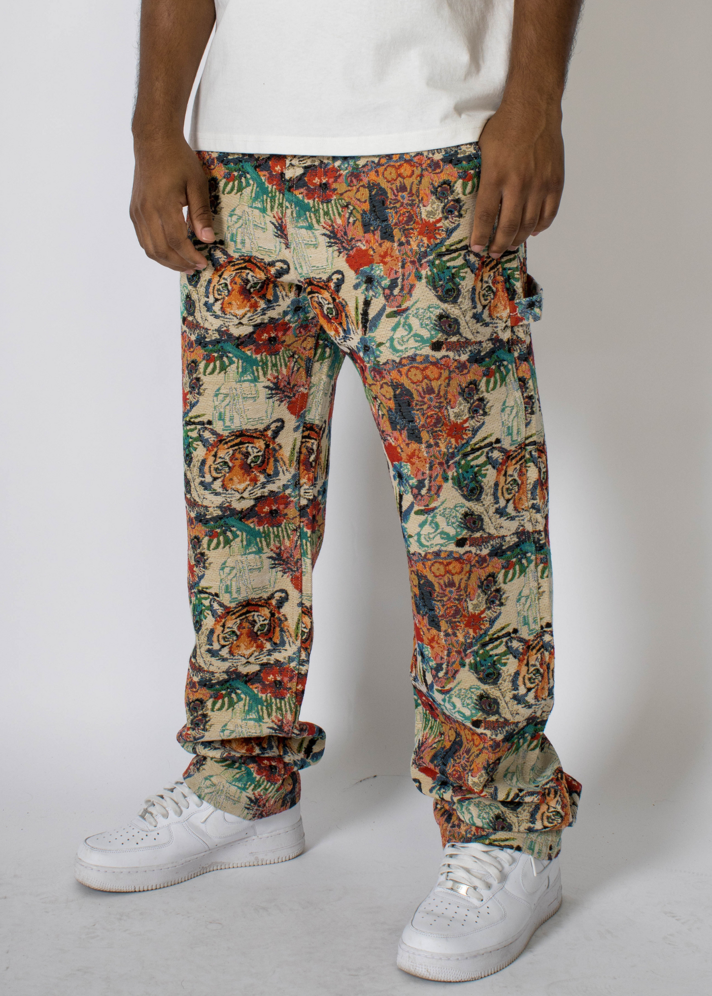 Tiger Jacquard Cargo Pant