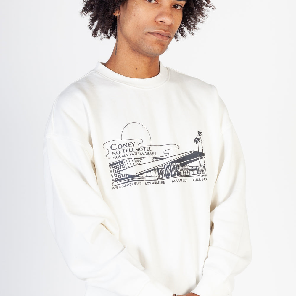 No Tell Motel Core Fleece Graphic Crewneck