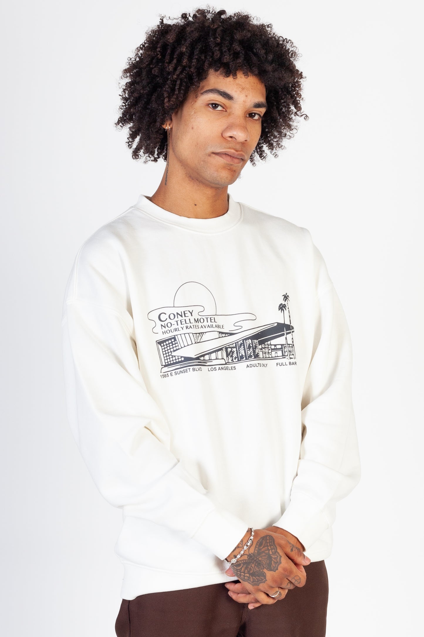 No Tell Motel Core Fleece Graphic Crewneck