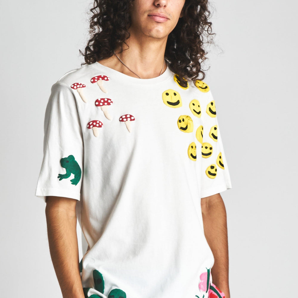 Doodle Friends Puff Print Short Sleeve Tee