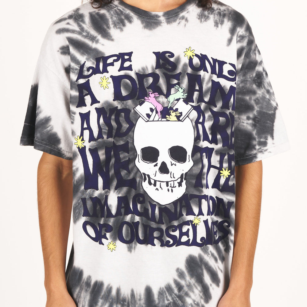 
                      
                        Life is a Dream Skull Tie-Dye Graphic Tee
                      
                    