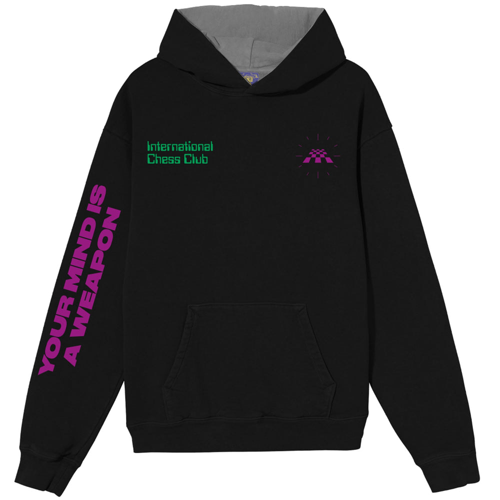Mind is a Weapon Chess Graphic Pullover Hoodie