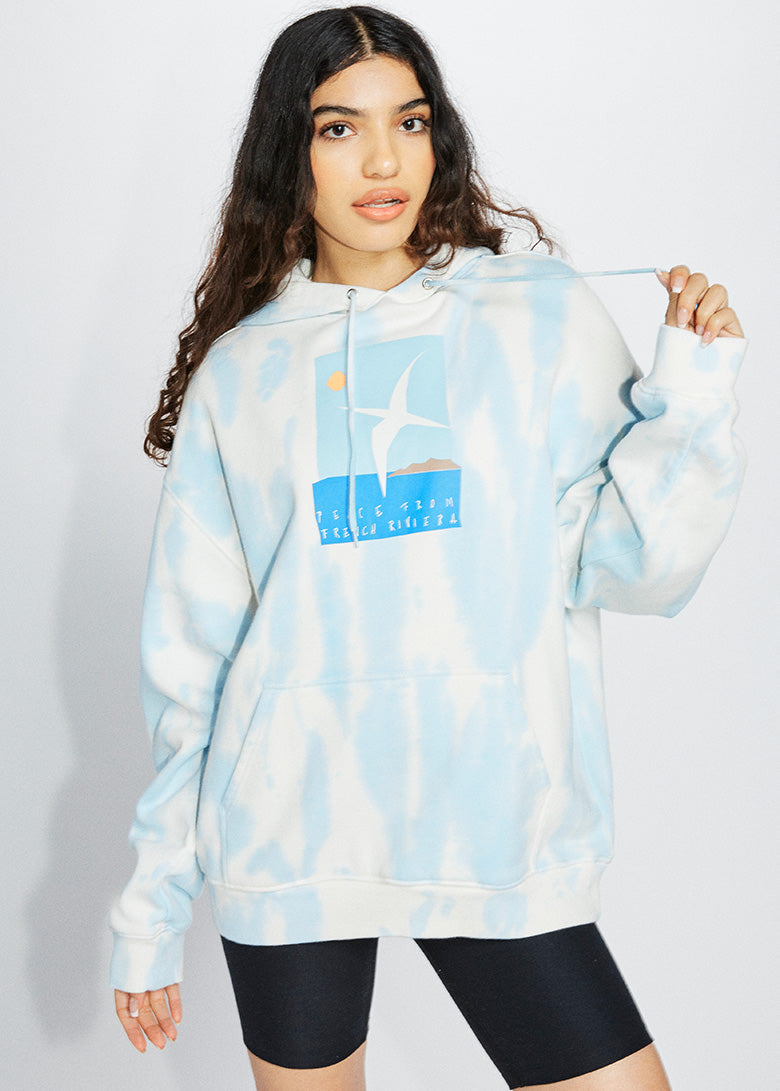 Peace from French Riviera Graphic Pullover Hoodie