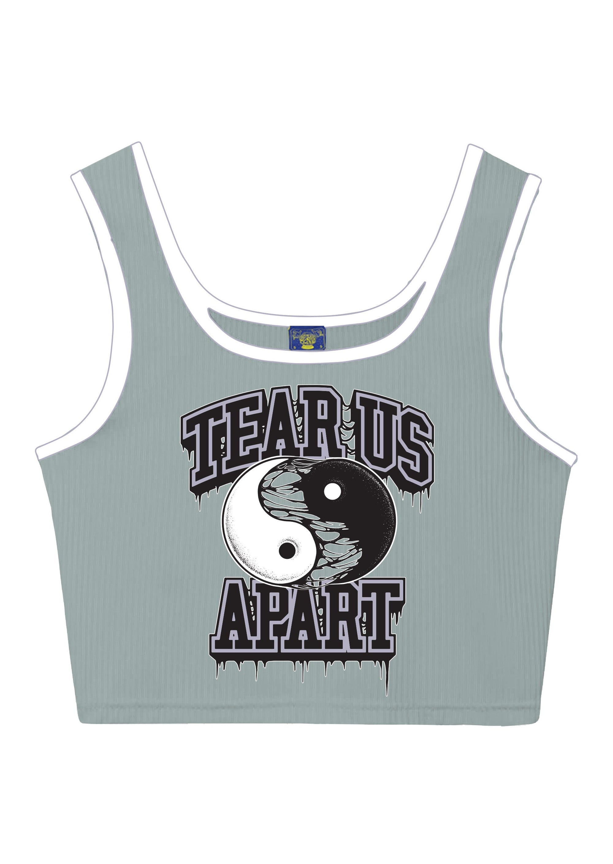 Tear Us Apart Ribbed Ringer Tank Top