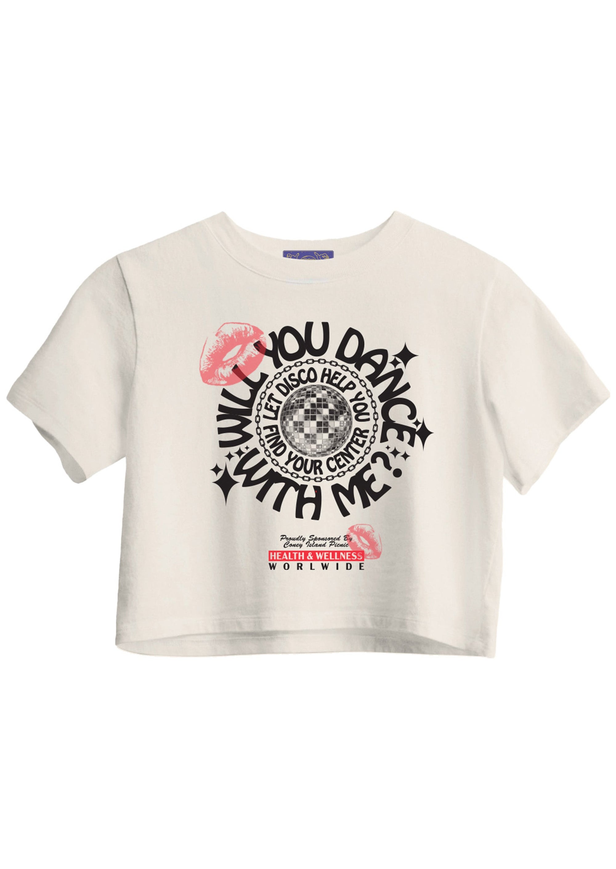 Will You Dance with Me Puff Print Cropped Boxy Tee
