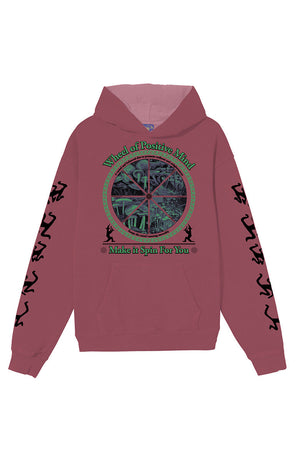 Wheel of Positive Mind Mushroom Graphic Pullover Hoodie