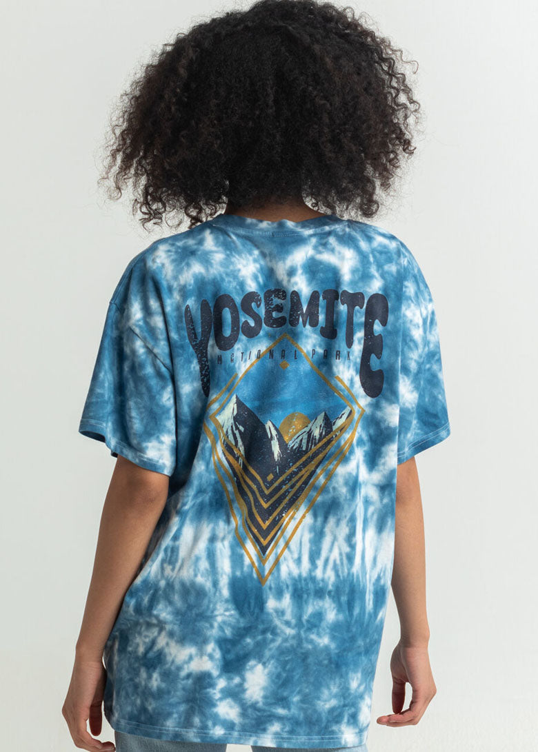 Yosemite Mountains Tie Dye Short Sleeve Tee