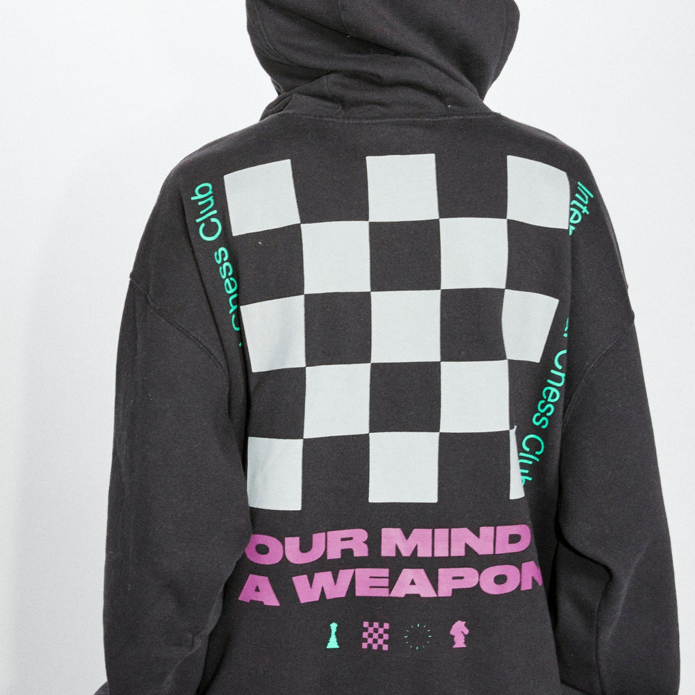 Mind is a Weapon Chess Graphic Pullover Hoodie